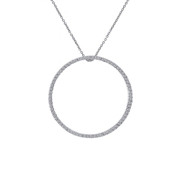 0.75 Carat Diamond Eternity Pendant Necklace - Picture 6 of 10